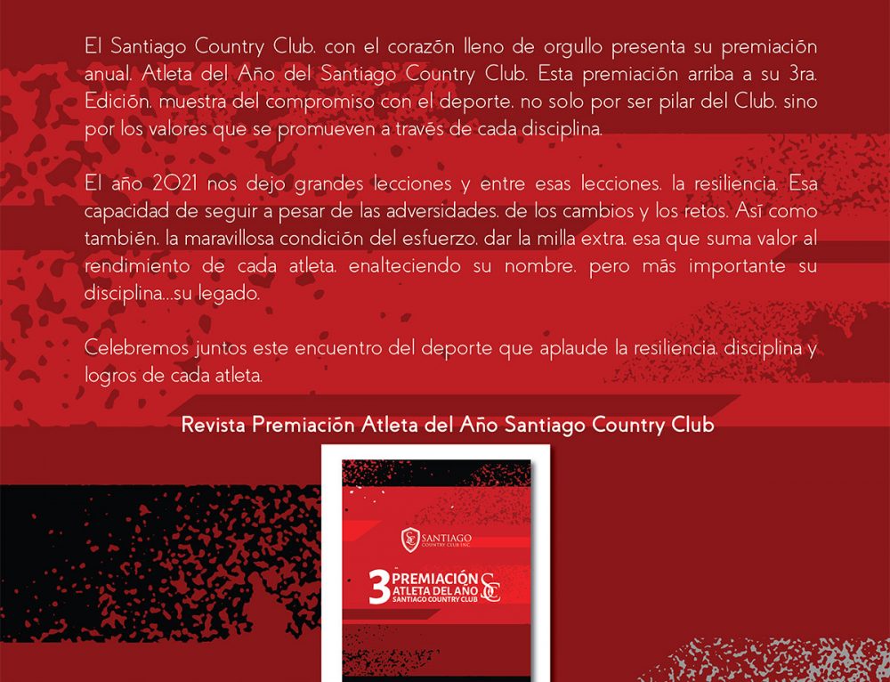 3ra. Premiación Atleta del Año Santiago Country Club